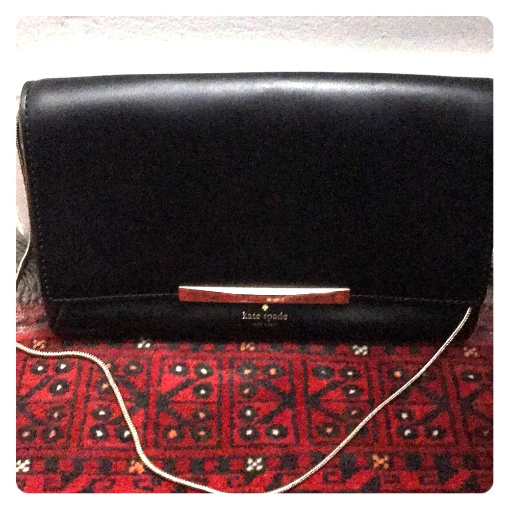 Black leather Kate Spade purse